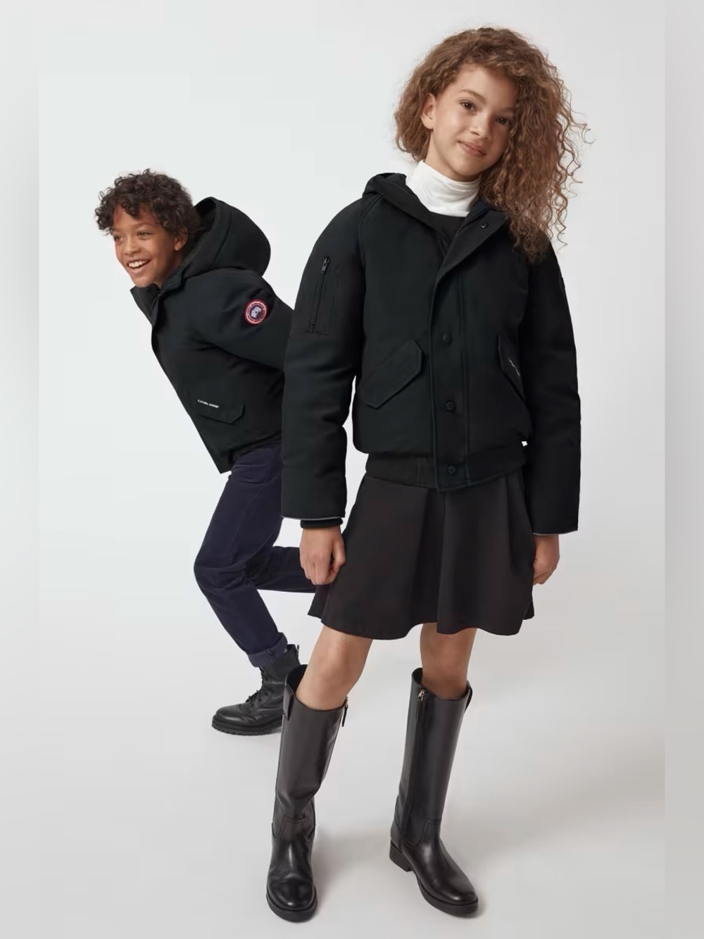 Canada Goose Rundle Bomber Youth Kids Hooded Puffer Jacket